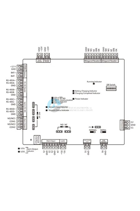 Hikvision DS-K2600-G Tek kapılı Geçiş Kontrol Paneli